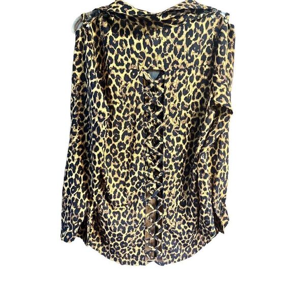🔥5/20🔥Nicki Minaj Animal Print Blouse * High-Low * Blouse Sz M NWOT - Picture 2 of 11
